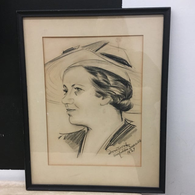 Antique Portrait Sketch For Sale In Providence - Image 6 of 6