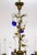 1910s Indigo Blue Crystal Flowers & Gilt Vine Chandelier For Sale - Image 10 of 13