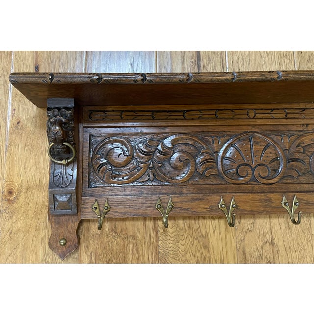 French Vintage French Carved Coat or Pot Rack For Sale - Image 3 of 12