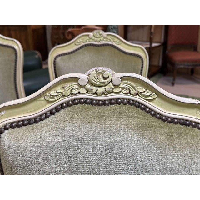 Vintage Louis XV Style Beech Chairs, 1970s, Set of 8 For Sale - Image 10 of 11