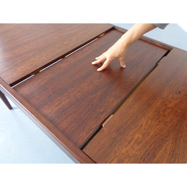 1960s Large Rosewood Extendable Dining Table, Denmark, 1960s For Sale - Image 5 of 18