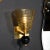 Pair of 21st Century Modernist Hand-Blown Murano Hive Glass Form Sconces With Jet Black Orbital For Sale - Image 11 of 13