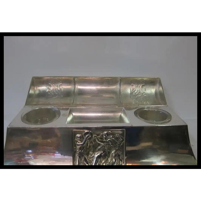 Silver 1920s Art Deco WMF Inkwell For Sale - Image 8 of 10