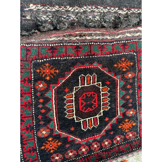 Mid-Century Turkmen Chuval Rug, 1940s For Sale - Image 3 of 13