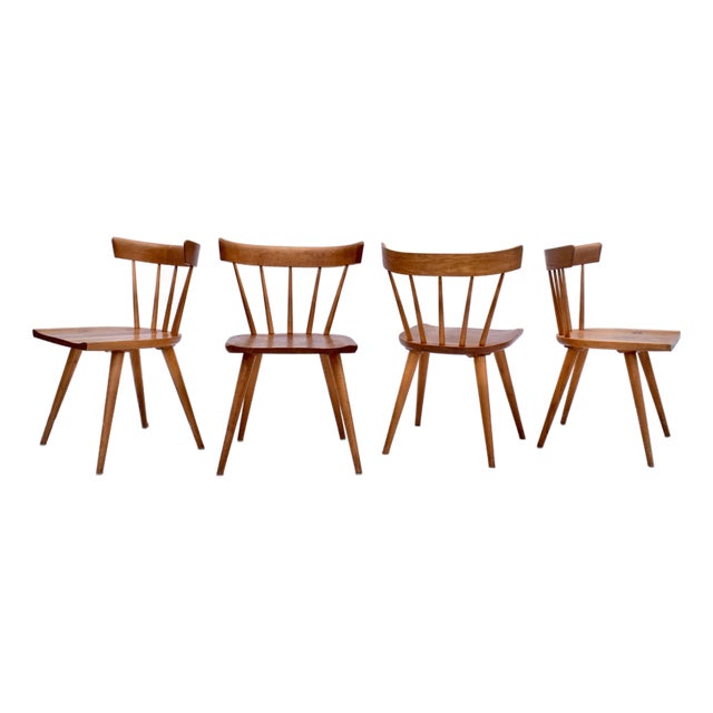 Paul McCobb Planner Group Mid-Century Modern Spindle Back Dining Chairs, Set of 4 For Sale