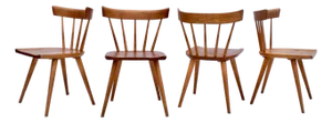 Paul McCobb Planner Group Mid-Century Modern Spindle Back Dining Chairs, Set of 4