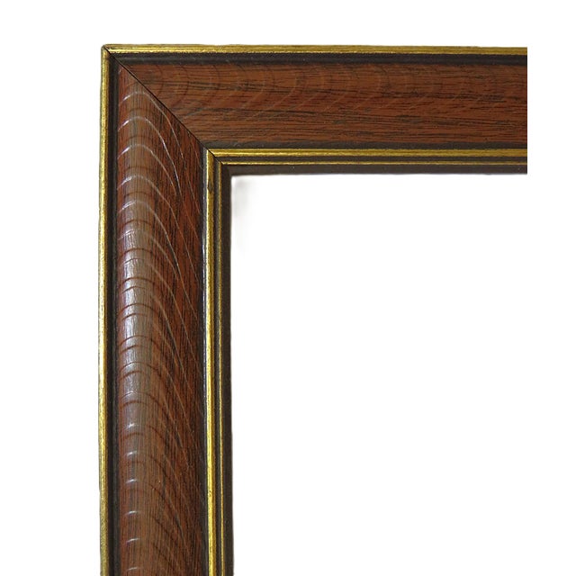 Mid-Century Modern Pair of Wood Picture Frames Fits 14" X 21" Rabbet Opening For Sale - Image 3 of 4