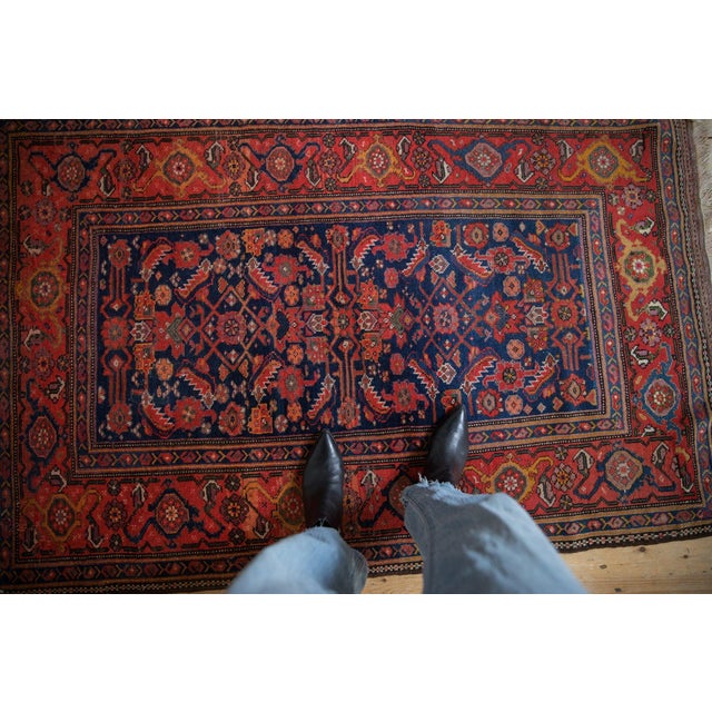 :: Allover covered Herati field with wide banded main border in a boteh and samovar turtle design motif. Colors and shades...