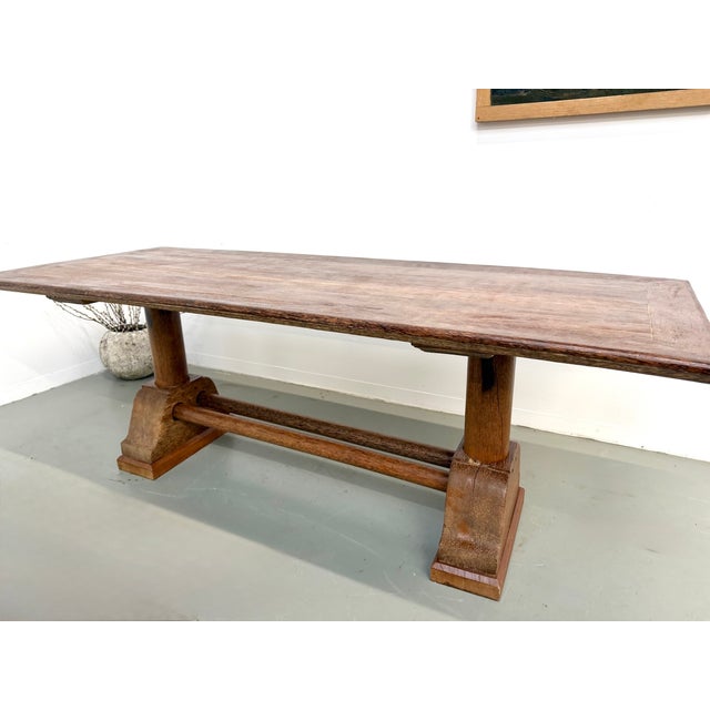Brown Brutalist Table in Palm Wood, 1950s For Sale - Image 8 of 18
