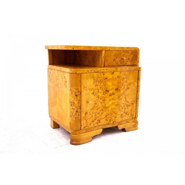 Tan Bedside Tables, Poland, 1940s, Set of 2 For Sale - Image 8 of 14