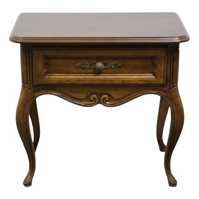Drexel Heritage Solid Pecan Country French Provincial 26" Nightstand For Sale
