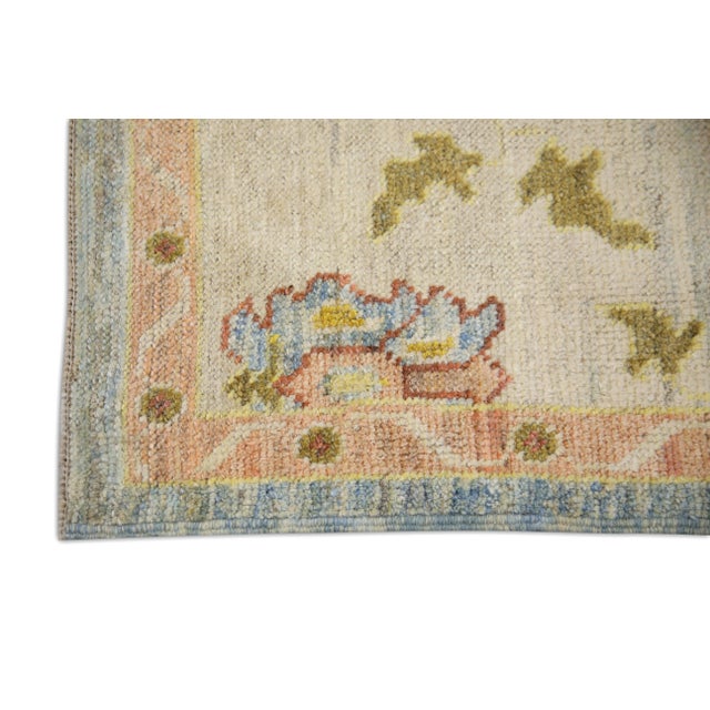 Modern Turkish Oushak Rug 6'5" x 9'10" For Sale - Image 4 of 7