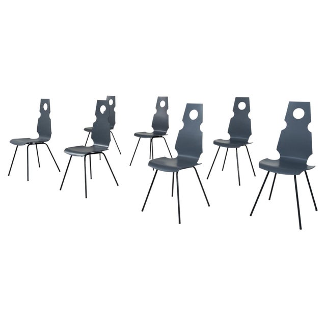 Mid-Century Chairs frpm Theo Häberli, Switzerland, 1960s, Set of 7 For Sale - Image 12 of 12