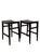 Pair of vintage counter stools by Milling Road, a division of Baker Furniture, featuring dark-finished wood construction...