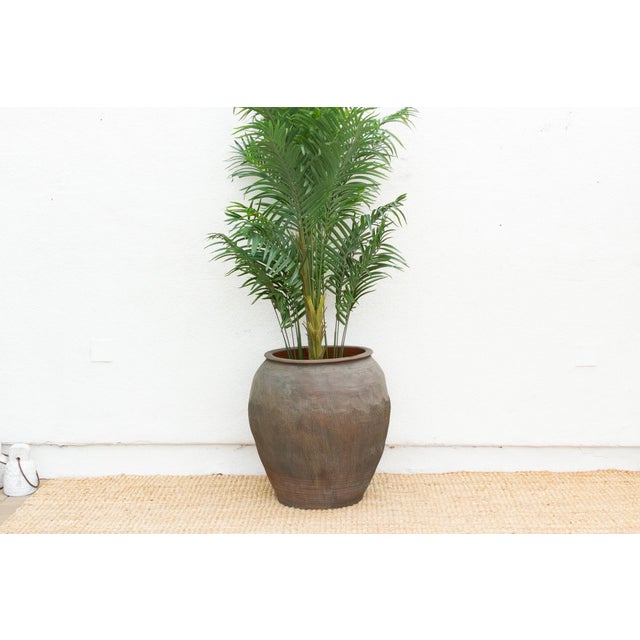 Discover the raw, organic beauty of traditional craftsmanship with this magnificent large vintage unglazed pot. Standing...