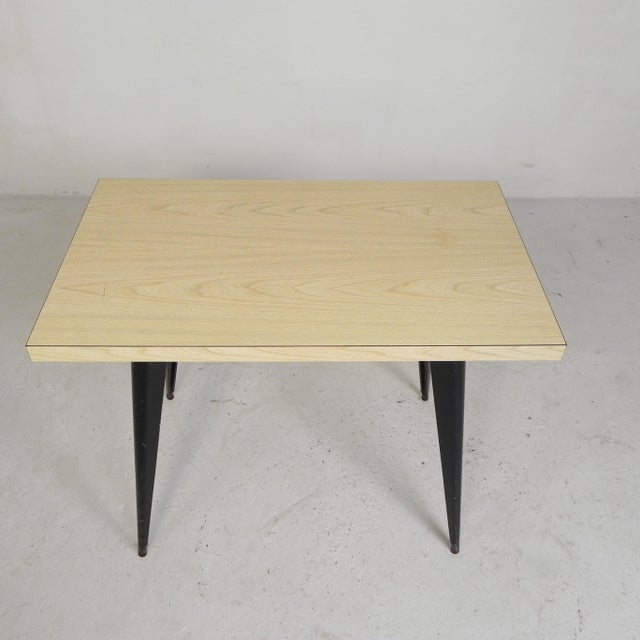 Beige Model Tolix T55 Bistro Table with Formica Top from Henri Julien, 1950s For Sale - Image 8 of 18