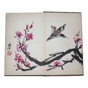Antique Signed Early 20th Century Chinese Watercolor Bird Painting