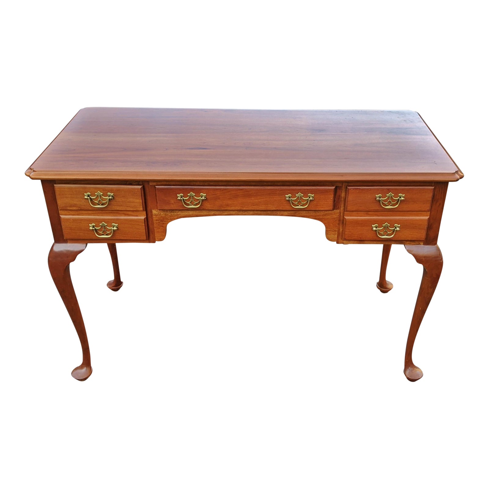 Vintage Queen Anne Cherry Wood Stickley Writing Desk Chairish
