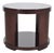 Ralph Lauren Italian Mahogany Round Modern Drum Drink Table For Sale