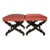 Niccolo Italianate X-Base Velvet Stools - A Pair For Sale