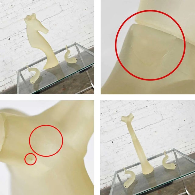 Vintage Modern Frosted Lucite Kudu Sculpture by David Fisher for Austin Sculptures For Sale - Image 12 of 13