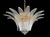 Italian Palmette chandelier or flush mount shown in clear Murano glass leaves, mounted on gold finish metal frame / Made...
