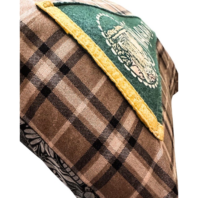 American New York Niagra Falls Vintage Pennant on New Woven Throw Pillow For Sale - Image 3 of 4