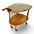 Mid-Century Modern Scandinavian Kidney-Shaped Wooden Bar Cart Serving Trolley, 1960s For Sale - Image 16 of 17