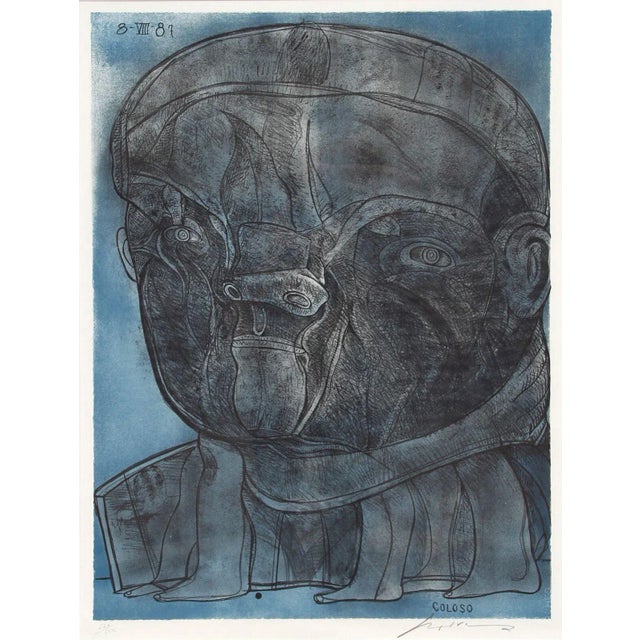 Artist: Jose Luis Cuevas, Mexican (1934 - ). Title: Coloso from the Olympic Memories Portfolio. Year: 1988. Medium:...