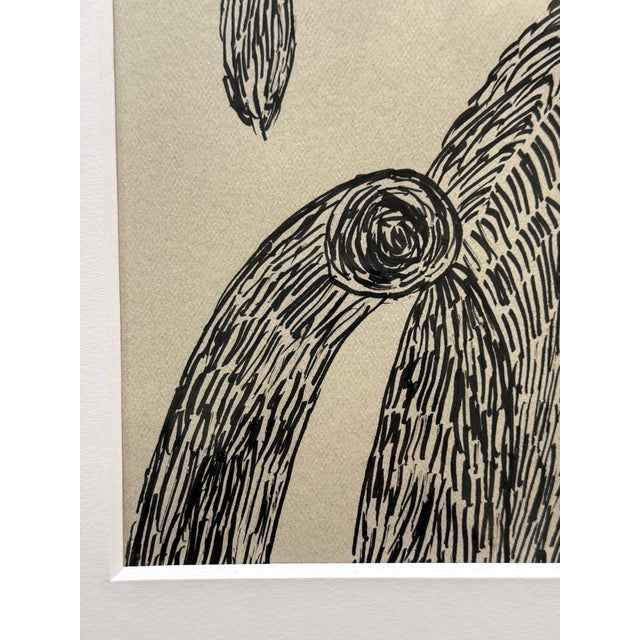 1950s Abstract Ballpen Ink Drawing Signed Louise Bourgeois For Sale In Atlanta - Image 6 of 10