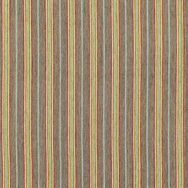 Sample - Schumacher Toscana Stripe Fabric in Espresso For Sale