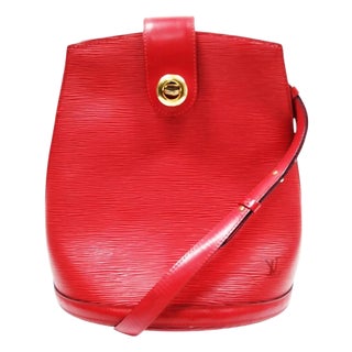 A 1995 Vintage Louis Vuitton Castillan Red Epi Leather Cluny Shoulder Bag For Sale