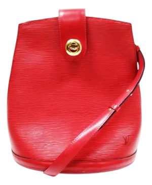 A 1995 Vintage Louis Vuitton Castillan Red Epi Leather Cluny Shoulder Bag