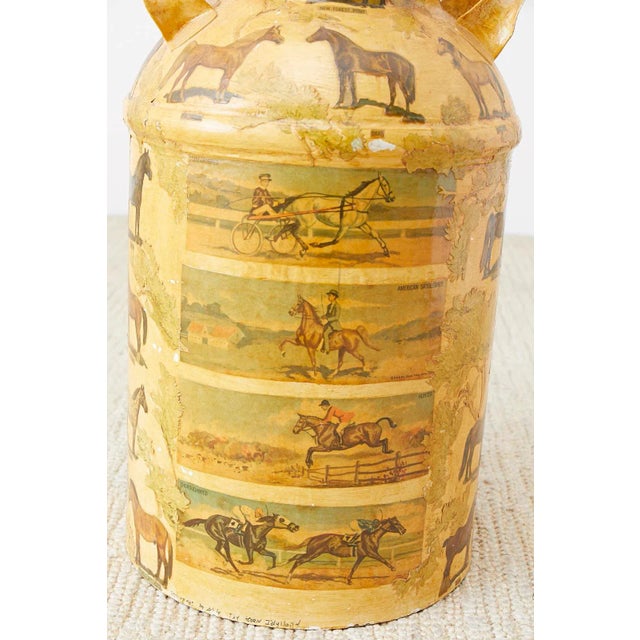 Equine Decoupage Decorated Dairy Farm Milk Jug For Sale - Image 12 of 13