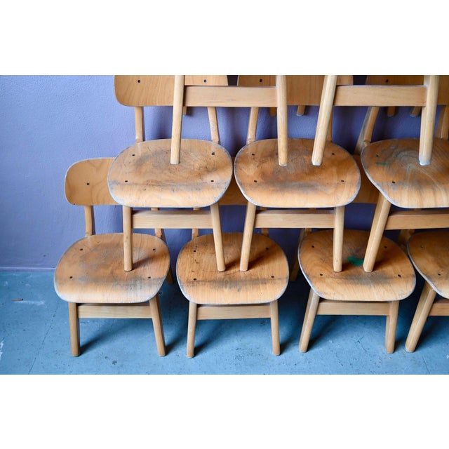 Vintage Children's Chair in Wood and Molded Plywood, 1970s For Sale - Image 11 of 14