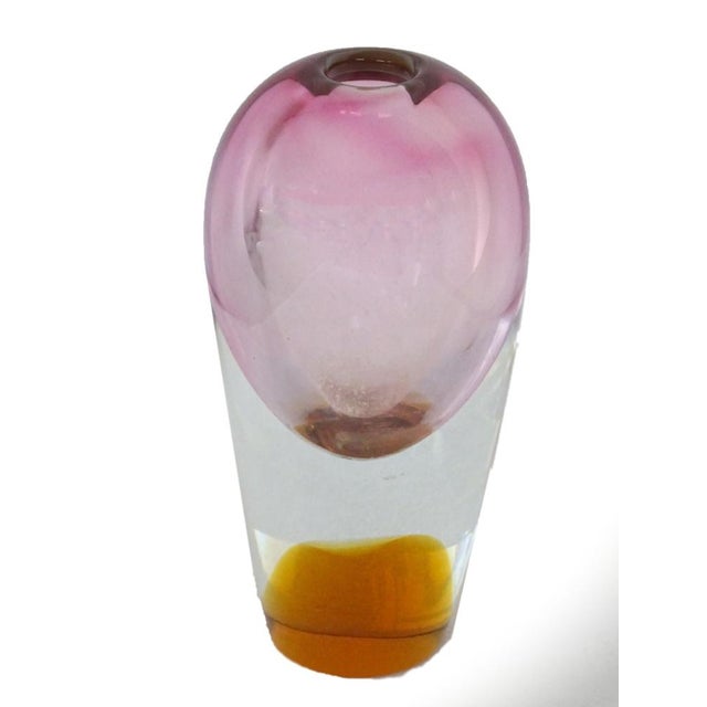 Pink Glass Vase, 1960s For Sale - Image 10 of 10