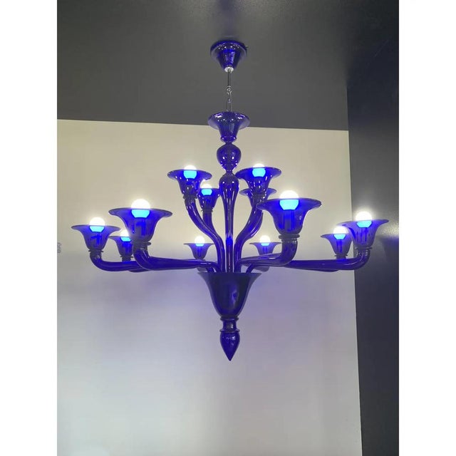 Blue Glass Chandelier by Simoeng For Sale - Image 12 of 14