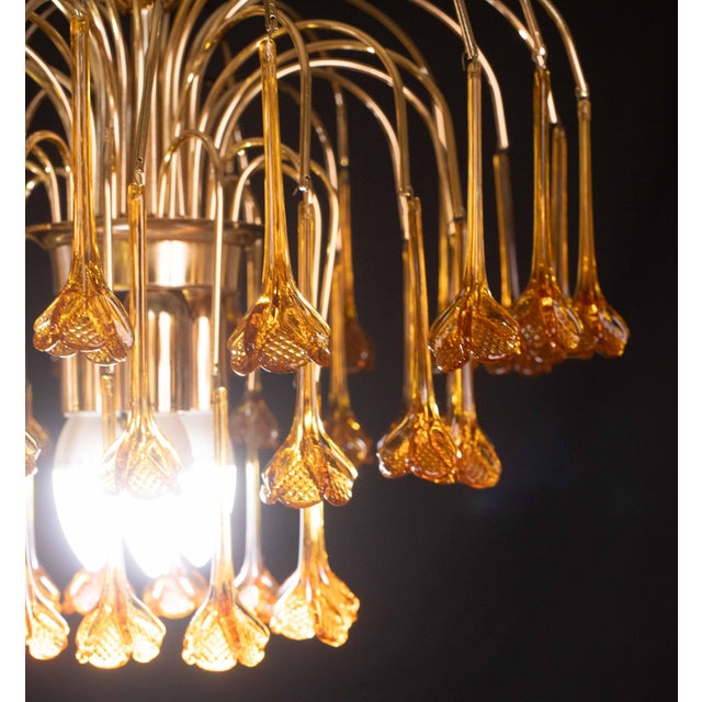 Marilyn Monroe, Orange Murano Glass Flowers Drops Chandelier, 1970s For Sale - Image 18 of 18