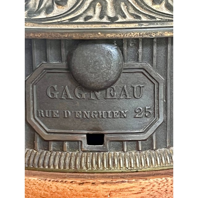 Bronze 19th Century Bronze Gagneau d'Enghien 25, Paris Oil Lamps - a Pair Converted to Electricity For Sale - Image 8 of 18