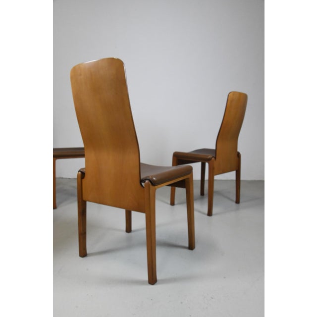 Molteni Fiorenza Chairs by Tito Agnoli for Molteni, 1970s, Set of 4 For Sale - Image 4 of 7