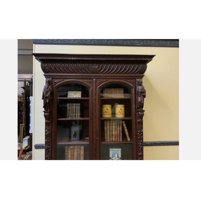 Antique Neo-Renaissance Bookcase, 1870 For Sale - Image 12 of 14
