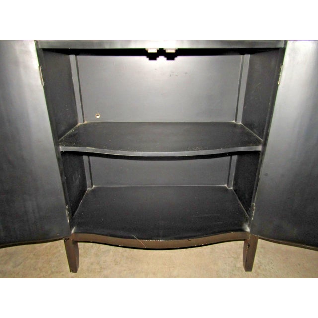 1970s French Art Deco Style Modern Two-Door Bar Cabinet With Diamond Inlay Pattern For Sale - Image 14 of 14