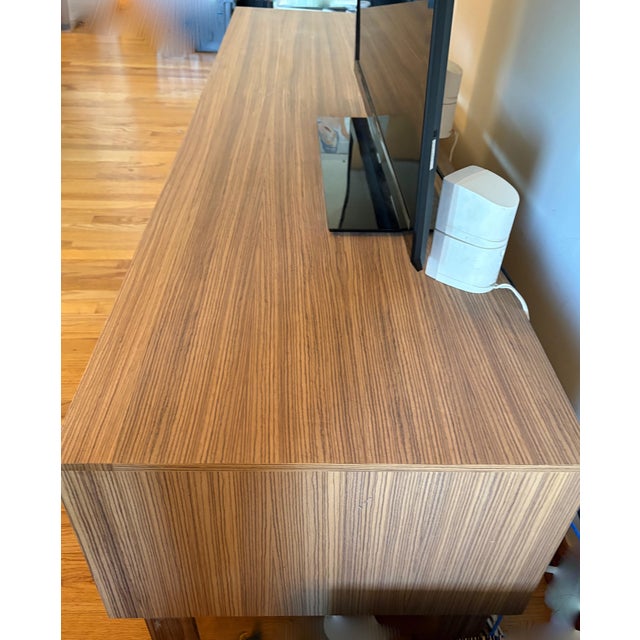 Cecchini Collection Zebra Wood Credenza, 93.5" W 23.75" D X 20" H, 2006 For Sale - Image 4 of 14