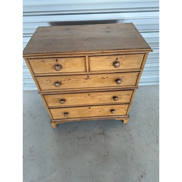 Victorian Two Over Three Drawers - Antique Pine Campaign Chest of Drawers From England For Sale - Image 3 of 18