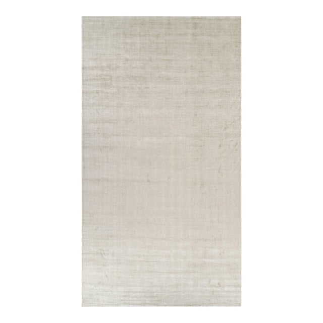 Rug & Kilim’s Oversized Contemporary Textural Solid Rug in Light Beige Tones - 11x20 For Sale