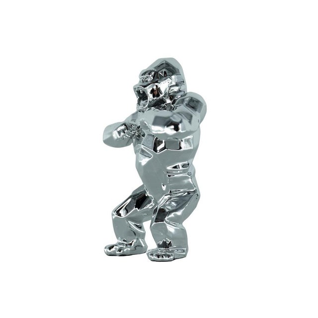 Contemporary Silver Resin Kong Spirit from Richard Orlinski For Sale - Image 3 of 10