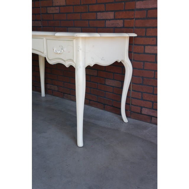 Ethan Allen Hand Painted Country French Writing Desk For Sale - Image 6 of 11