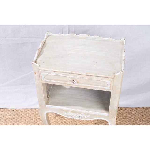 White Pair of 19th Century Painted French Side Tables For Sale - Image 8 of 9