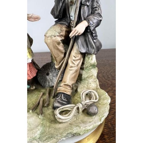 Vintage Italian Handmade Porcelain Couple For Sale - Image 9 of 13