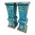 17th Century Ming Altar Gu Vases With Turquoise Glaze - a Pair For Sale